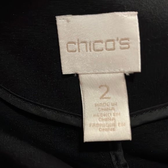 CHICO’S || SIZE 2 (US 12) || BLACK || MIDI COAT DRESS WITH BUTTONS & ZIPPERS - Picture 4 of 4